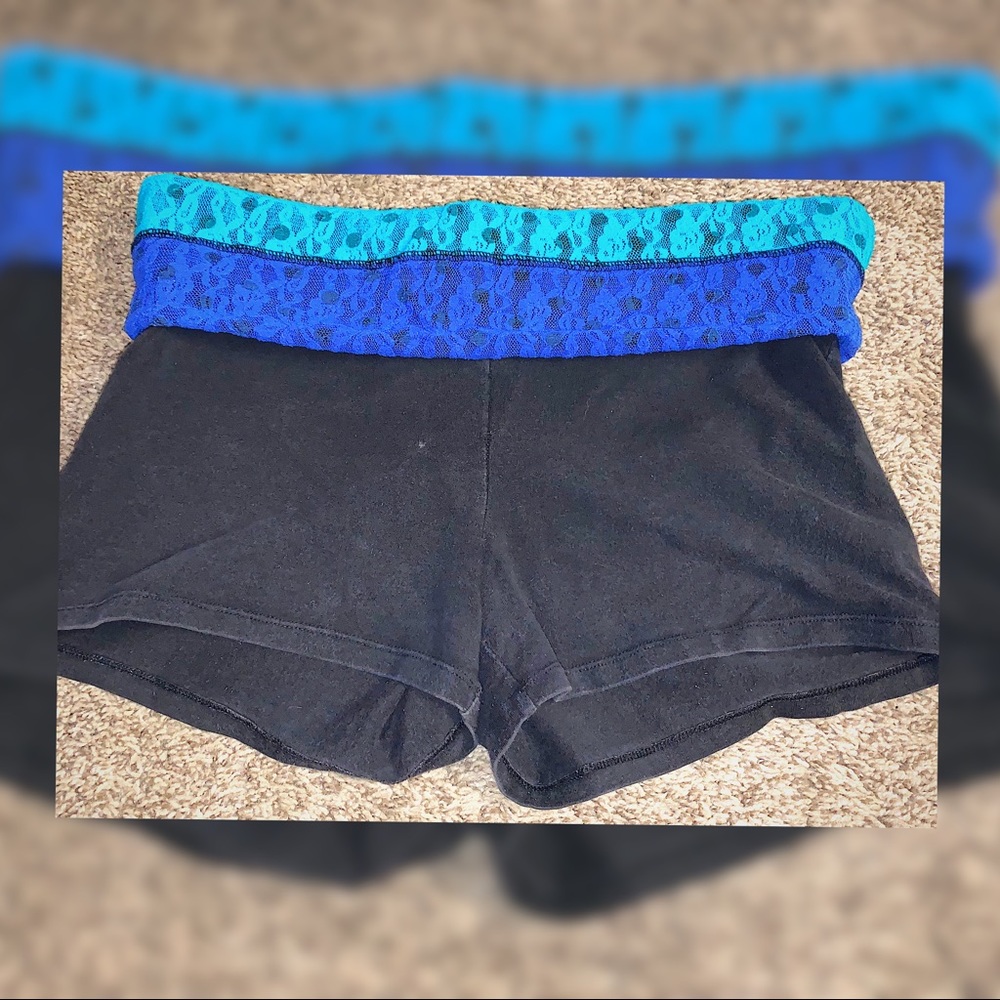 VS PINK Bling waistband yoga shorts Sz L